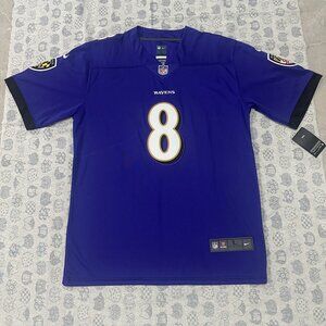 Nflpa Baltimore Ravens Jackson "8" Purple New Jersey